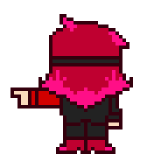 waow it's me (no mullet :( ) my sona dancing and pointing